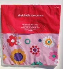 Target Book Cover Strechable Pink Flower One Size Fits Most School