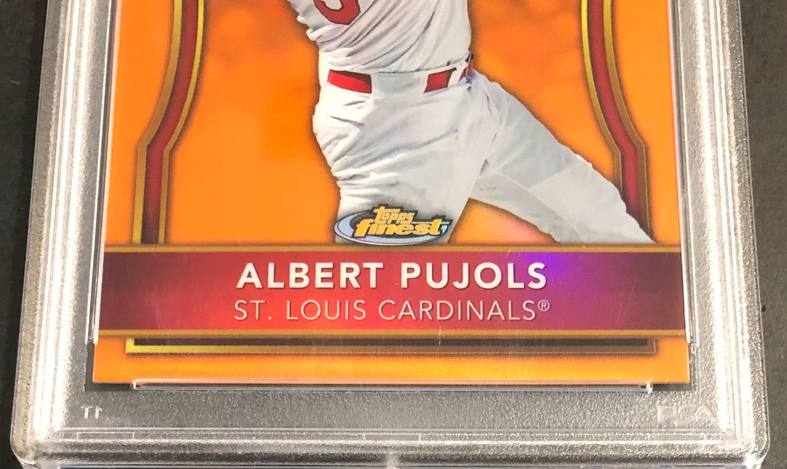 2011 Topps Finest Albert Pujols /99 Orange Refractor #25 PSA 10 GEM MINT!  POP 2 view 6