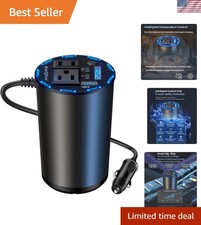 Portable 200W 12V Car Inverter: Fast Charging Dual USB  Multi-Protection Design