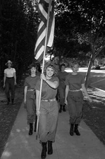 Linda Blair seen filming a scene for unspecified movie front of Be- Old Photo 11