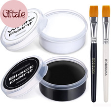Blank in the Dark Black White Oil Face Body Paint Set, Large Capacity Professi