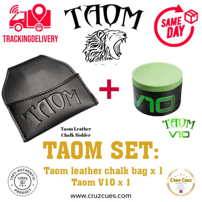 100 % BRANDNEU einzelne V10 TAOM kreidegrün x 1 + TAOM LEDER KREIDETASCHE x 1