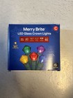 Brand New Merry Bright Led Glass Crown Lights — photo 1