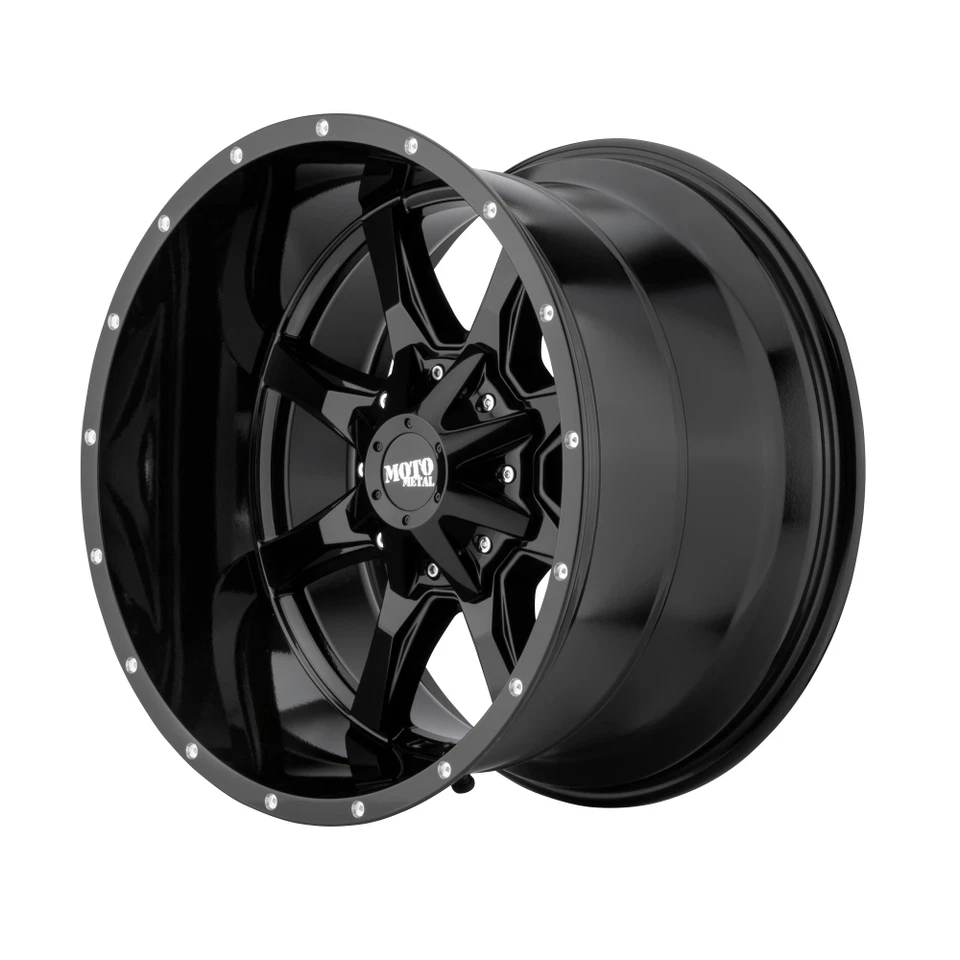 20" Moto Metal MO970 20x9 Gloss Black Milled Lip 6x135 6x5.5 Wheel 18mm Rim - Image 4 of 4