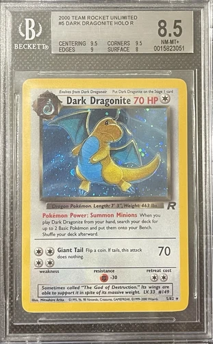 Pokémon BGS 8.5 Dark Dragonite 5/82 Team Rocket Holo