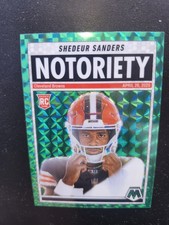 Shedeur Sanders Rookie RC Green Mosaic Notoriety Insert 2025 Panini Mosaic #13