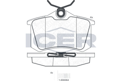 Bremsbelagsatz Hinten Lucas-Trw-System für Audi A1 8X City Carver GBH ab 07->