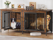 Dog Crate Furniture for 1 or 2 Dogs, Heavy Duty Single/Double Dog Crates for Sma