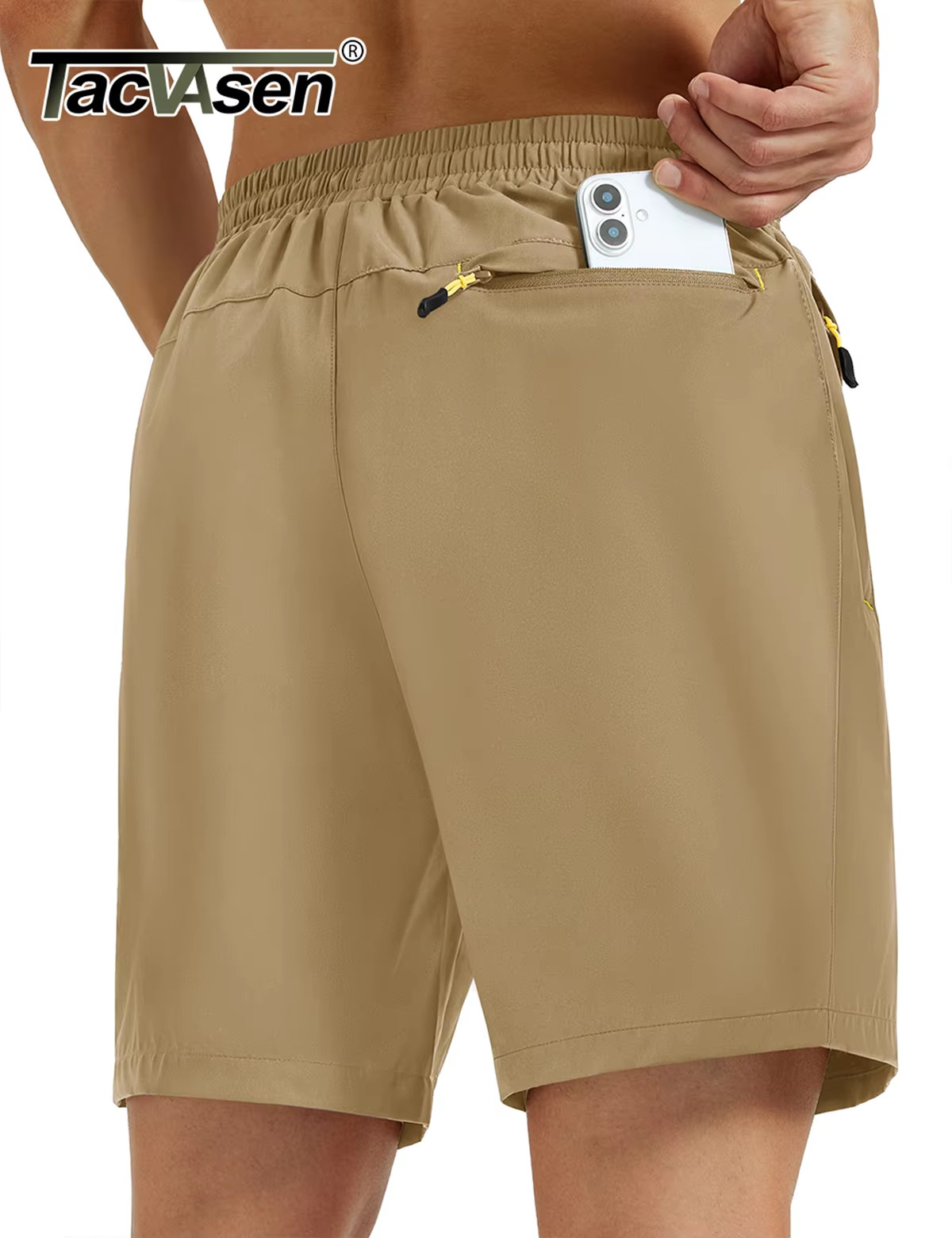I Men's Summer 7" Quick Dry Athletic Shorts with 3 Zip Pockets image 3