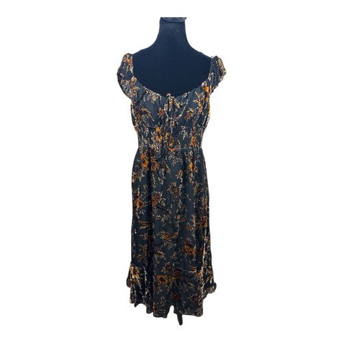 Anthropologie Hutch Floral Burnout Midi Dress Women’s Size XL Moody Earth Tones - Bild 5 von 7
