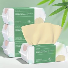 Ultra-Soft Dry Baby Wipes for Sensitive Skin - Unscented  Unbleached Facial
