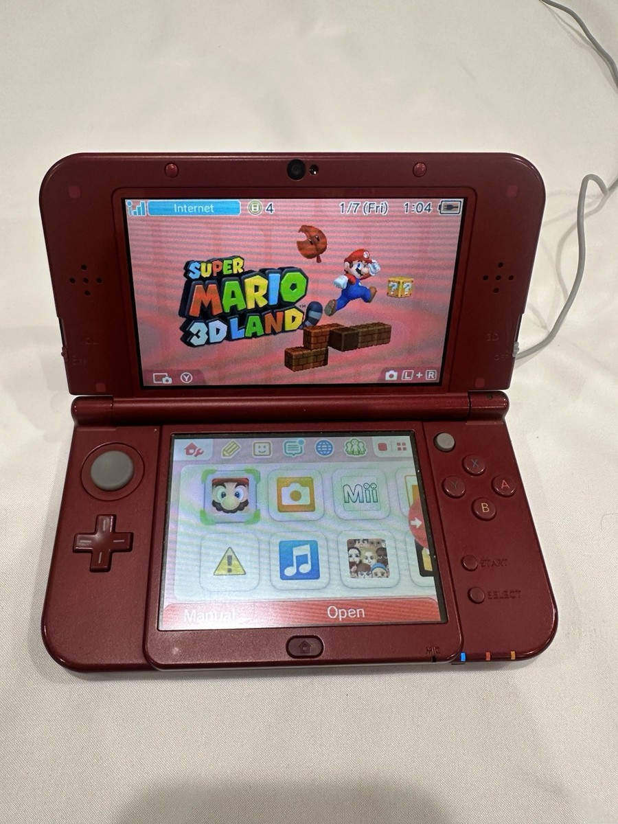 Nintendo New 3DS XL Red Handheld Console System RED-001 Tested w