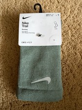 Nike Trail Wool Blend Crew Running Socks Sage Size 8-9.5 HF0854-300 1 Pr