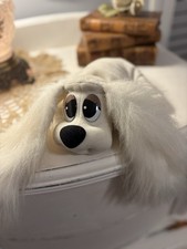 Pound Puppy Plush Toy - Brush and Style White Dog - Galoob 1995 - VTG Plush