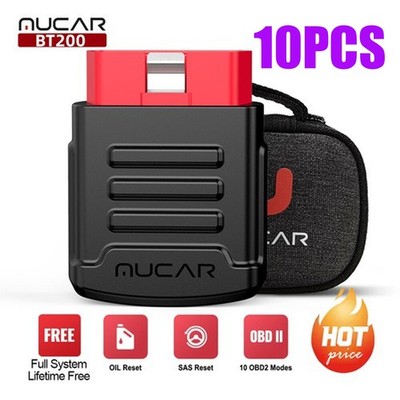 10PCS MUCAR BT200 OBD2 Scanner All System Diagnostic Tool Code Reader ABS Oil