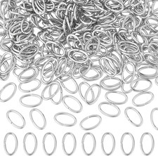 300 Pcs Stainless Steel Open Jump Rings 10x6mm Oval Jump Rings Open Rings for Je