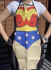 Image of Superman & Wonder Woman 2-Pack Novelty Apron Set - Perfect Couple's Gift
