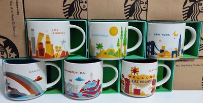 Los Angeles California Washinghton NY Hawaii Starbucks Mug 14oz