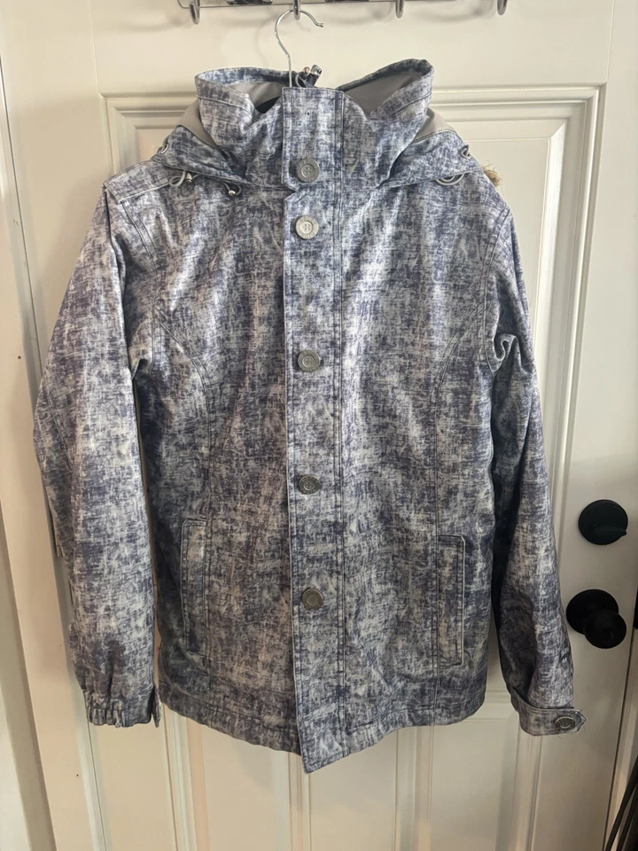 Chaqueta de snowboard para mujer Betty Rides talla M azul con capucha aislante abrigo de invierno Foto 3 de 4