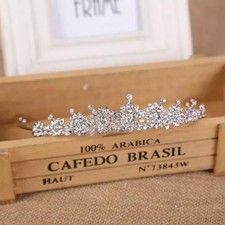 Pearl Rhinestone Bridal Crown Headband   Wedding Hair Accessory