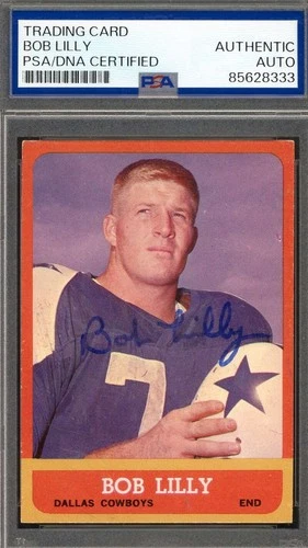 Bob Lilly PSA DNA Signed 1963 Topps Rookie Autograph