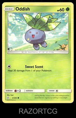 Oddish 2/236 C C Cosmic Eclipse Pokemon NM/M