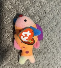 TY The Original Beanie Babies 'Lips' The Fish RARE 1999 With Errors