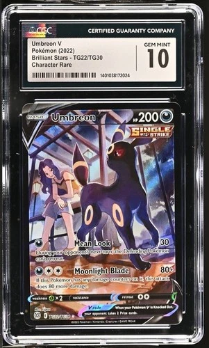 UMBREON V TG22/TG30 Pokémon Brilliant Stars Trainer Gallery  CGC 10 Gem Mint