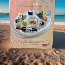 South Beach Inflatable Floating Party Tray - New: Sealed - Pool - Hot Tub - Lake
