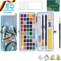 Aquarellfarben Set, Wasserfarbkasten, Aquarell Set, Wassermalkasten, 50 Farben M