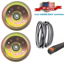 54" Deck Flat Idler Pulley Belt Kit For Cub Cadet SLT1554 Super LT1554 Deck Kit