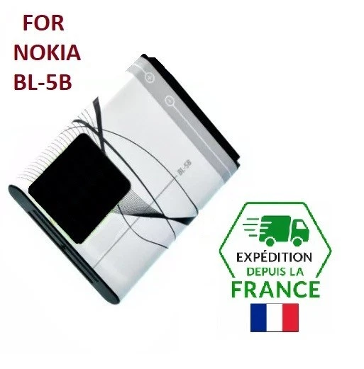 Batterie for BL-5B Nokia 3230 5070 5140 5140i 5200 5300 5500 6020 N90 BL5B akku - Imagen 1 de 1