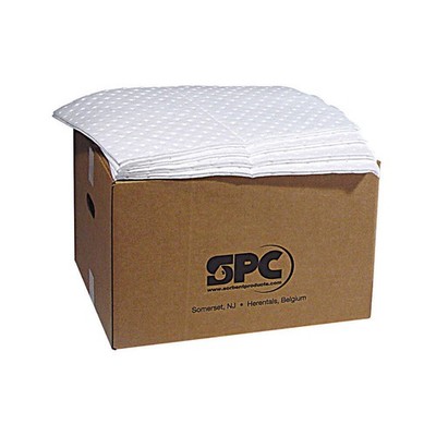 BRADY SPC ABSORBENTS SXT300 Absorb Pad,Oil-Based Liquids,White,PK100 15U846