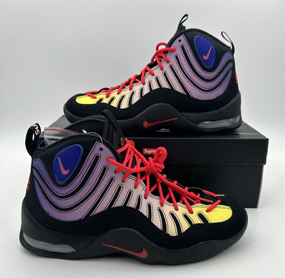 Size 10.5 Mens - Supreme × Nike Air Bakin Black Speed Red Multi