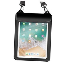 Universal Tablet Waterproof Case Pouch Dry Bag for iPad 10.2/9.7, iPad Black