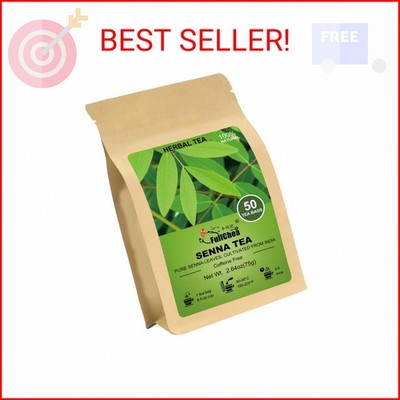 FullChea - Senna Tea, 50 Teabags, 1.5g/bag - Naturally Senna Leaf Tea for Consti