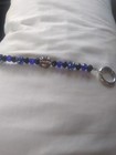 Lovely Cobalt Blue Beaded Phone Chain Key Chain Anklet 10" — photo 6