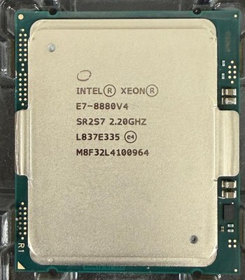 Lot of 2 Intel Xeon E7-8880V4 CPU 2.20GHz 22-Core 55MB FCLGA2011 SR2S7 Processor