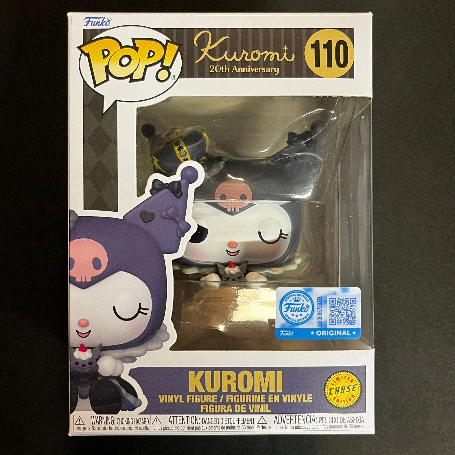Kuromi Royal Outfit 110 CHASE figurine Funko Pop pour déco de bureau