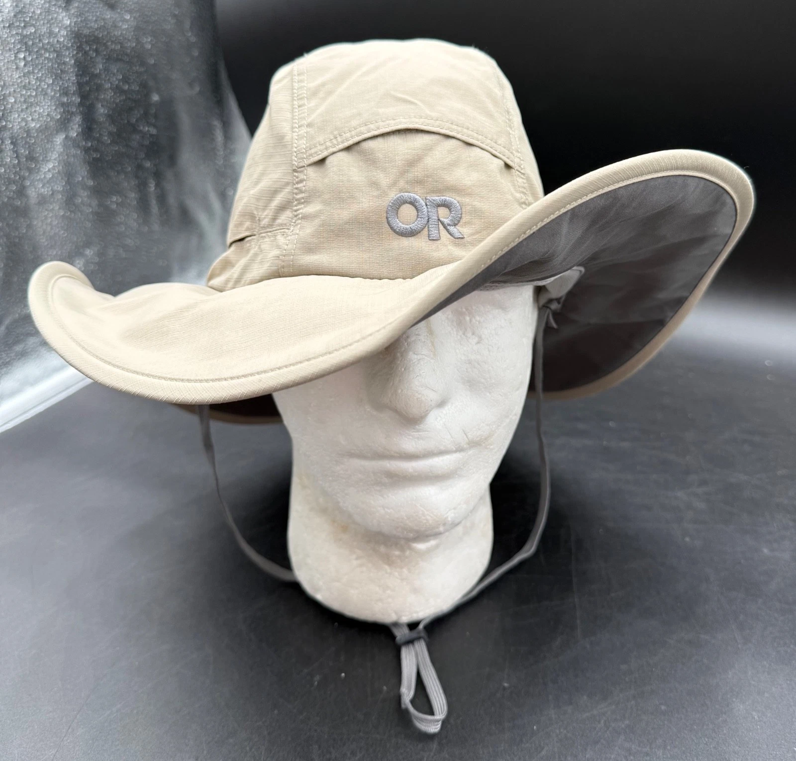 Outdoor Research Sunbriolet Sun Hat Large Fishing Boating UPF Vents Beige