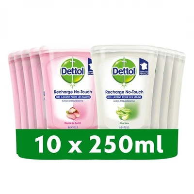 [3059948007357] DETTOL Lot de 10 Recharges No-Touch Savon Liquide Mains - Act... - Photo 1/4
