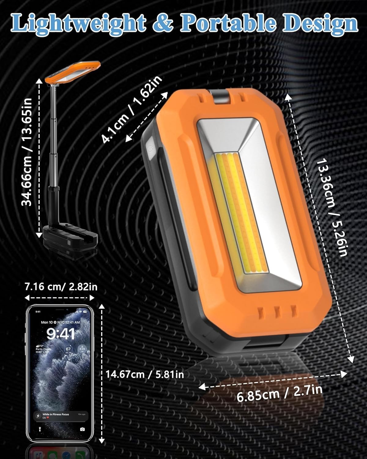 LED Portable LED Light Work light,Camping light Cordless Portable 7000mAh