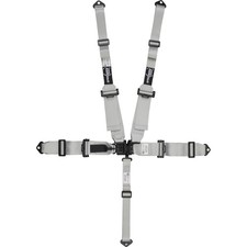 Speedway Elite 5 Point Seat Belt Harness Latch Hans Silver Speedway Elite 5 Point Seat Belt Harness Latch Hans Silver