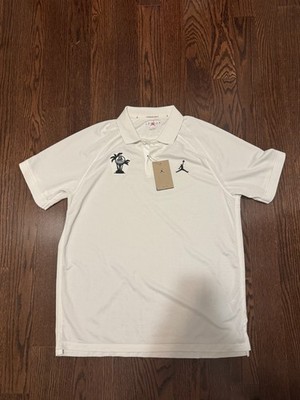 Air Jordan DJ Khaled We The Best White & Black Logo Golf Polo Shirt NEW WITH TAG