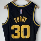 Stephen Curry Signed Warriors Nike Authentic NBA 75 Swingman Jersey USASM & BAS