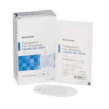 McKesson Transparent Film Dressing 2-3/8 x 2.75" Sterile 100 Ct