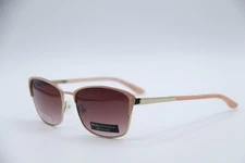 NEW BCBGMAXAZRIA DESTINY NUDE PINK GOLD GRADIENT AUTHENTIC SUNGLASSES 54-16