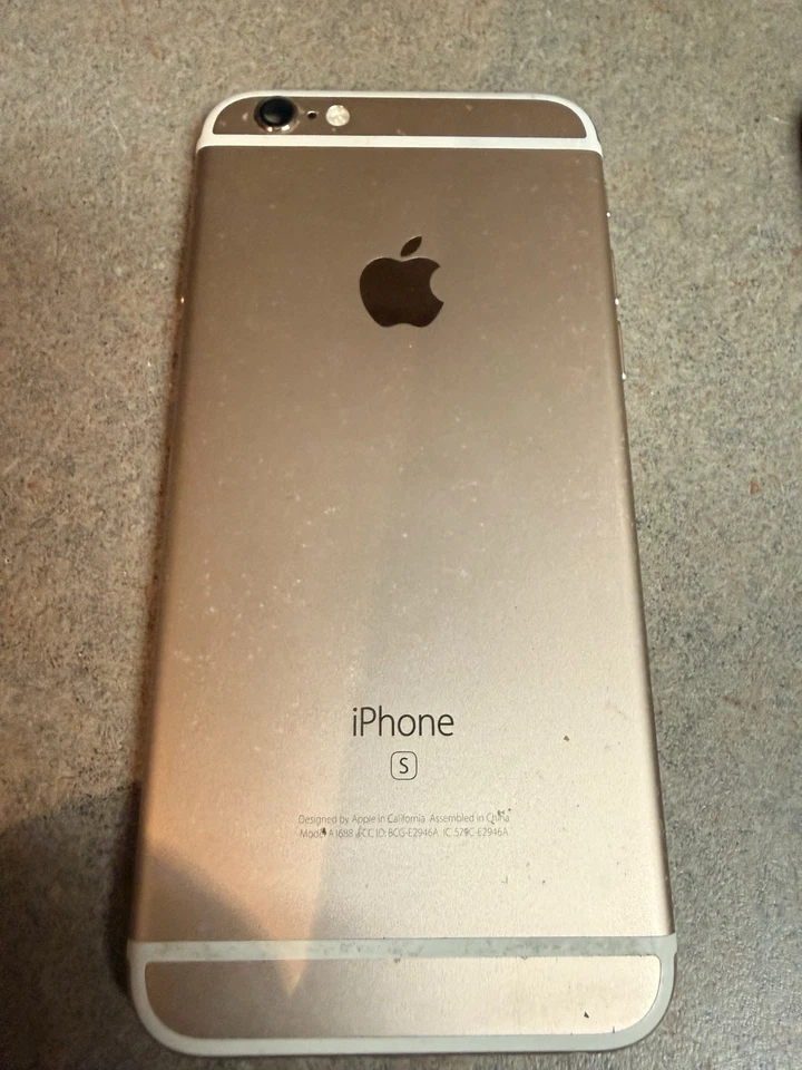 Cubierta trasera carcasa metálica Apple iPhone 6S con batería genuina OEM oro rosa Foto 2 de 2