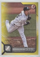 2022 Bowman NPB Nippon Professional Baseball Yellow /150 Manabu Mima #18 1xd