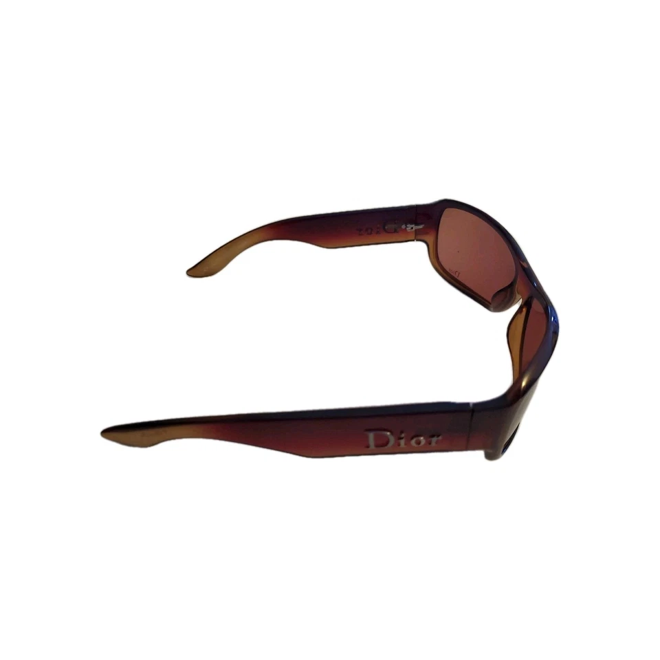 Очки солнцезащитные Christian Dior квадратной формы серебряный логотип монограмма буквы красный коричневый - Изображение 3 из 4
